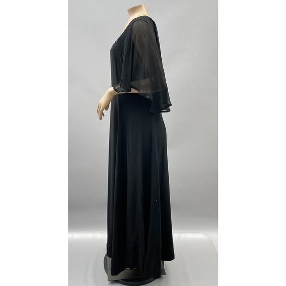 Holy Clothing Dress Women XL 1X Black Juliette Maxi Celtic Renfaire Caplet Gown - Picture 3 of 12